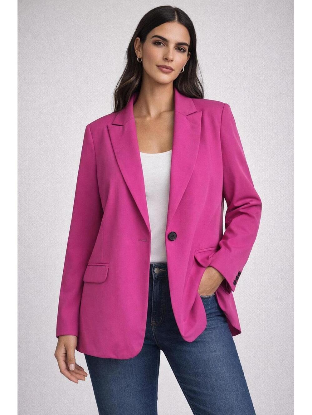 Vince Camuto Pink Blazer XXL Stretch Tailored Single Button